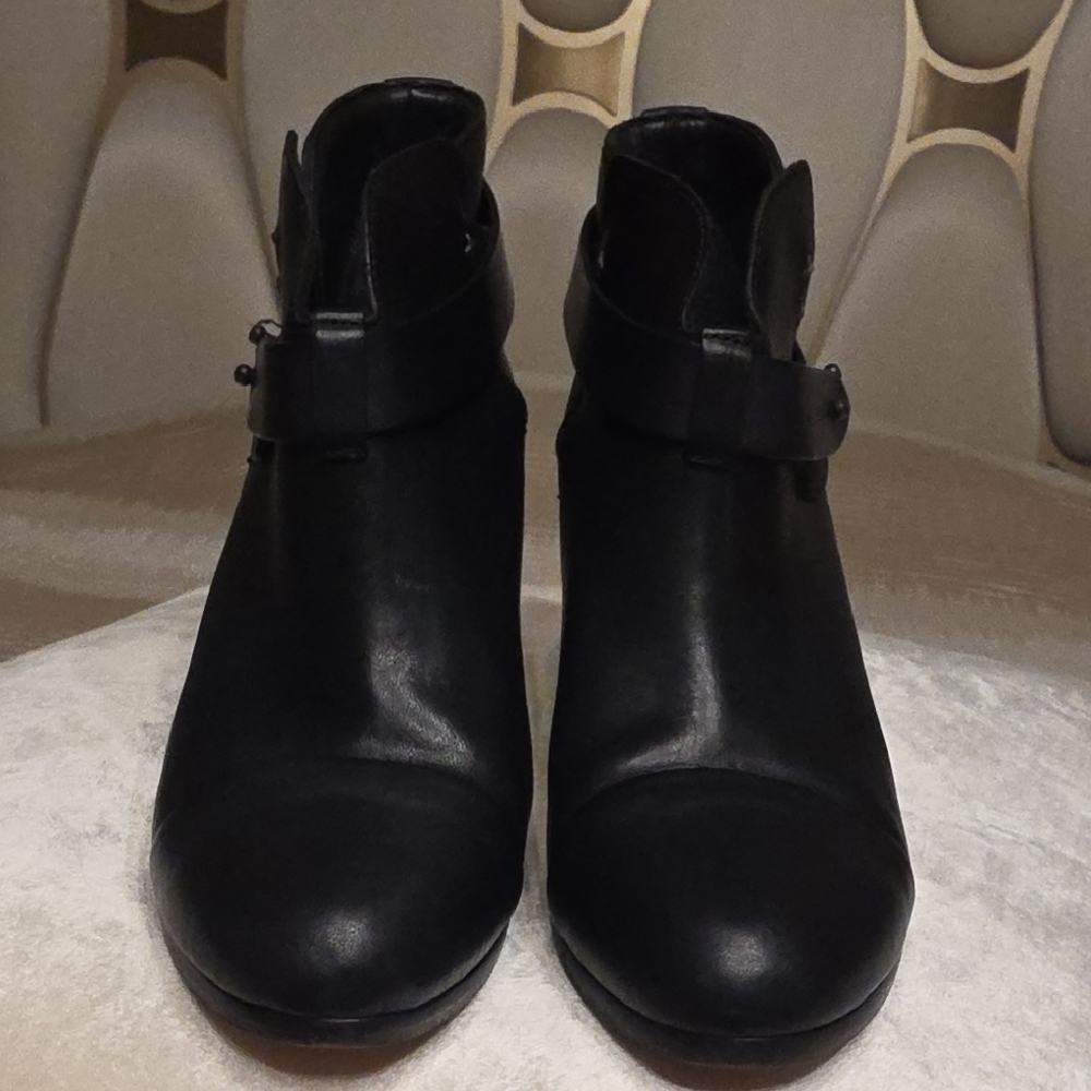 rag & bone Black Leather Ankle Booties - Picture 3 of 16